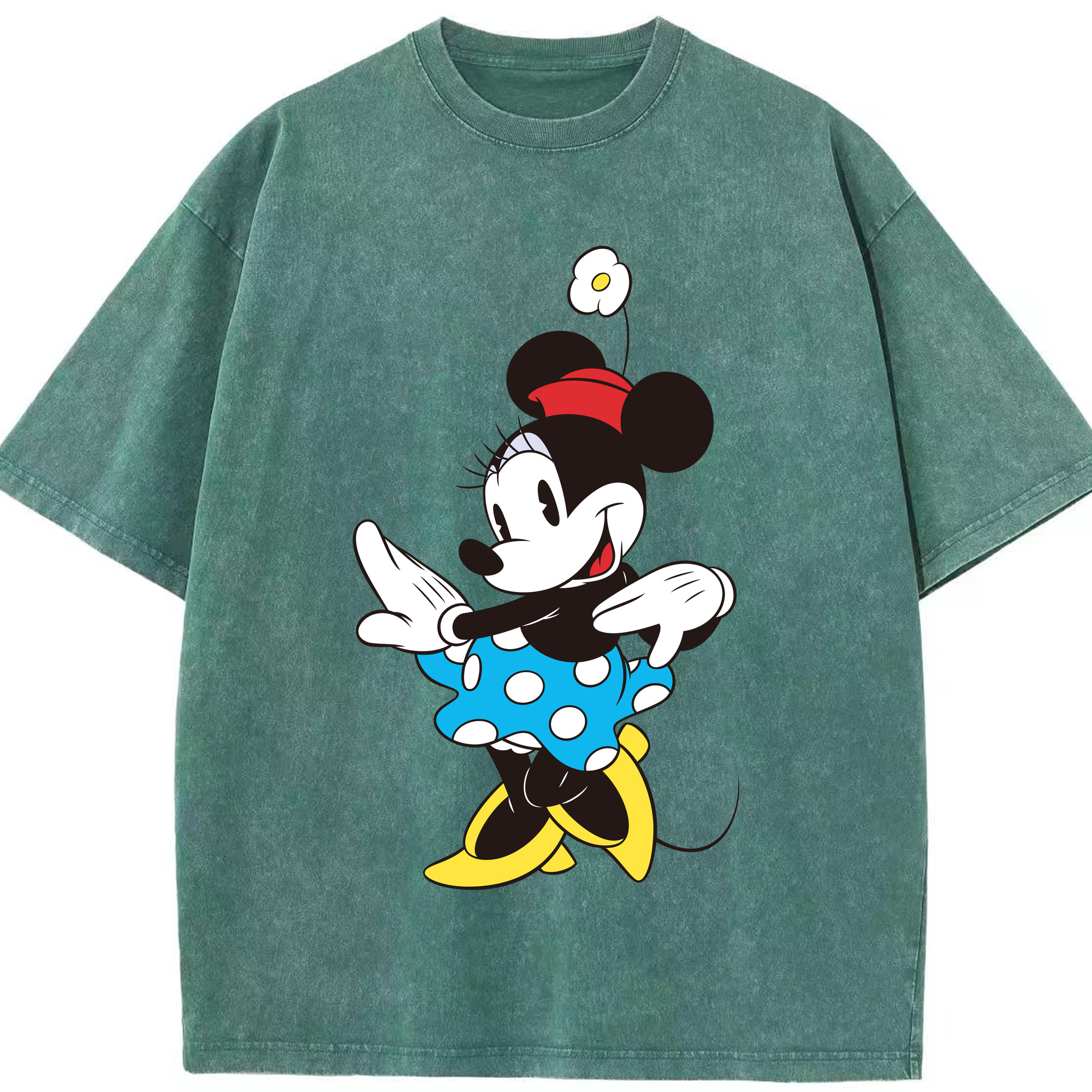 （画像用） ミッキーマウス Mickey Mouse 綿100% ヴィンテージ風 半袖Tシャツ（フロントプリント）